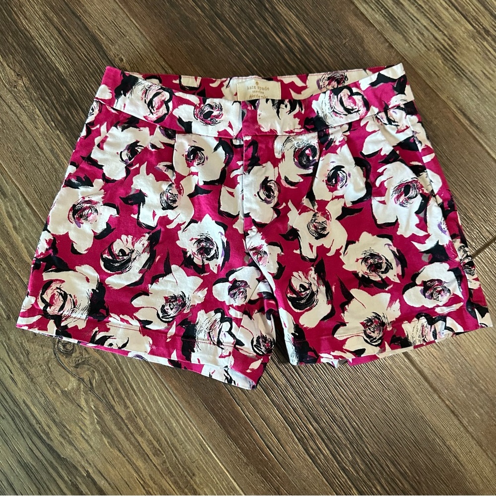 Kate Spade pink floral shorts girls size 10